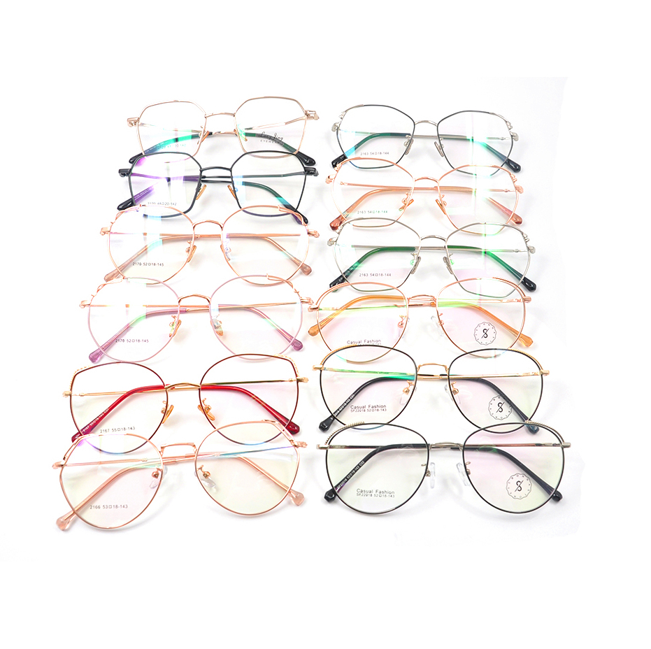 Fashion Promotional Cheap Mixed Randomly Full Metal Optical Frame Eye Glasses Eyeglasses