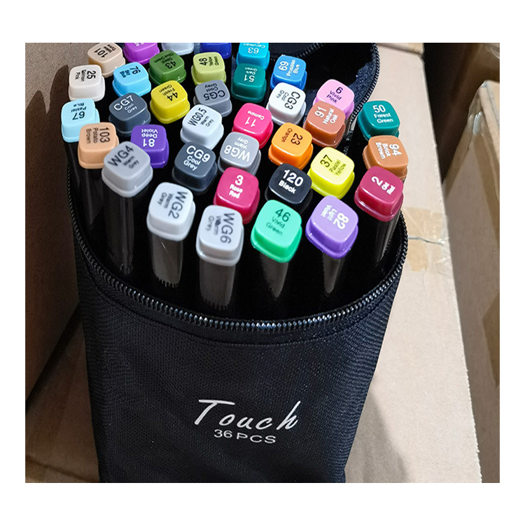 Hot double-tipped alcohol-based permanent marker set 120 colours