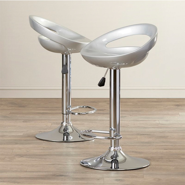 Commercial Small MOQ Competitive adjustable height leather metal pub dining kitchen swivel high stools bar chair