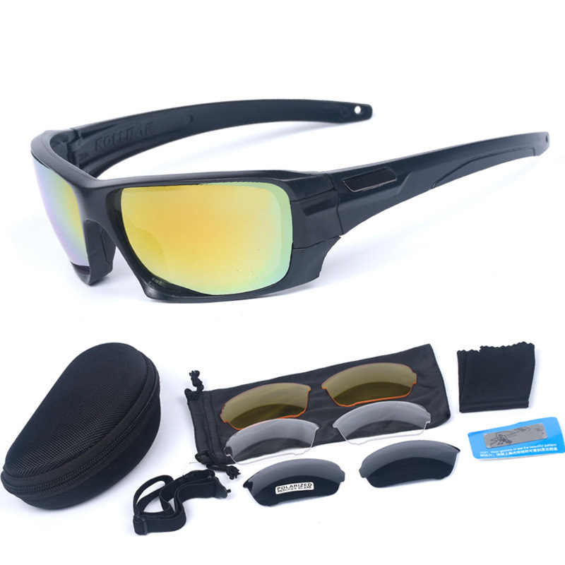 Wholesale HD Sport Sunglasses Men's Tactical Glasses for Riding Skiing Cycling Ultraviolet-Proof Fashionable for Outdoor Sports