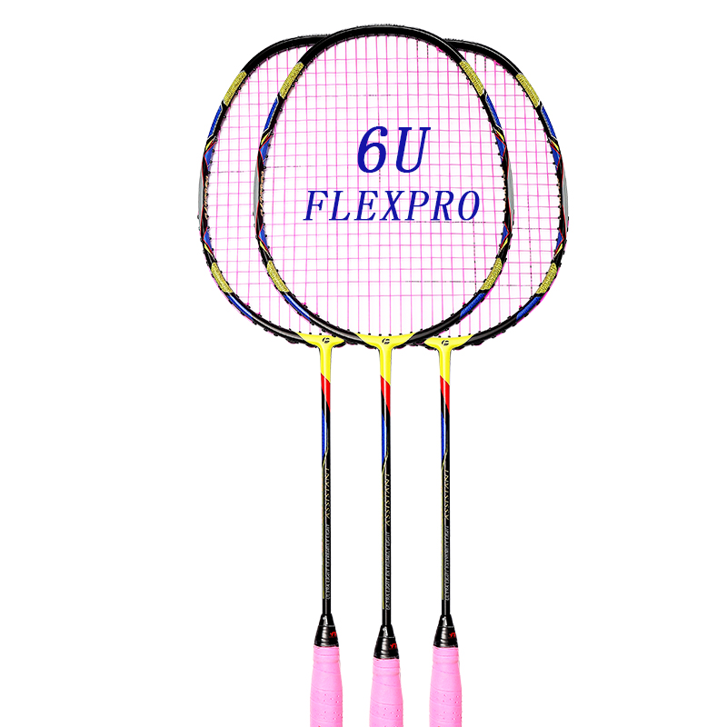 Ракетка для бадминтона FLEXPRO SEER 6U, легкая Спортивная ракетка для бадминтона, профессиональный брелок DDP OEM