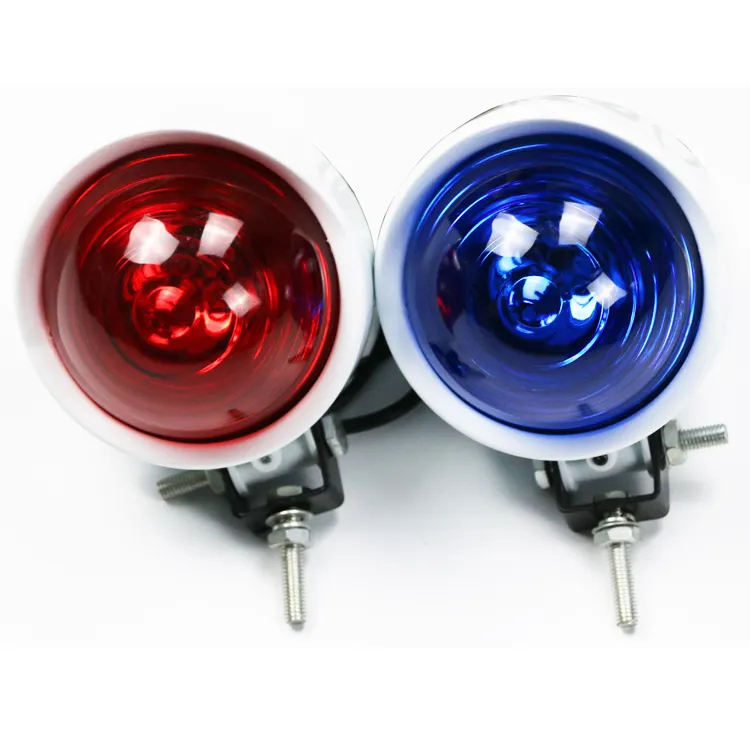 Wholesale 12W motorcycle strobe warning lights super bright red&blue led police lights