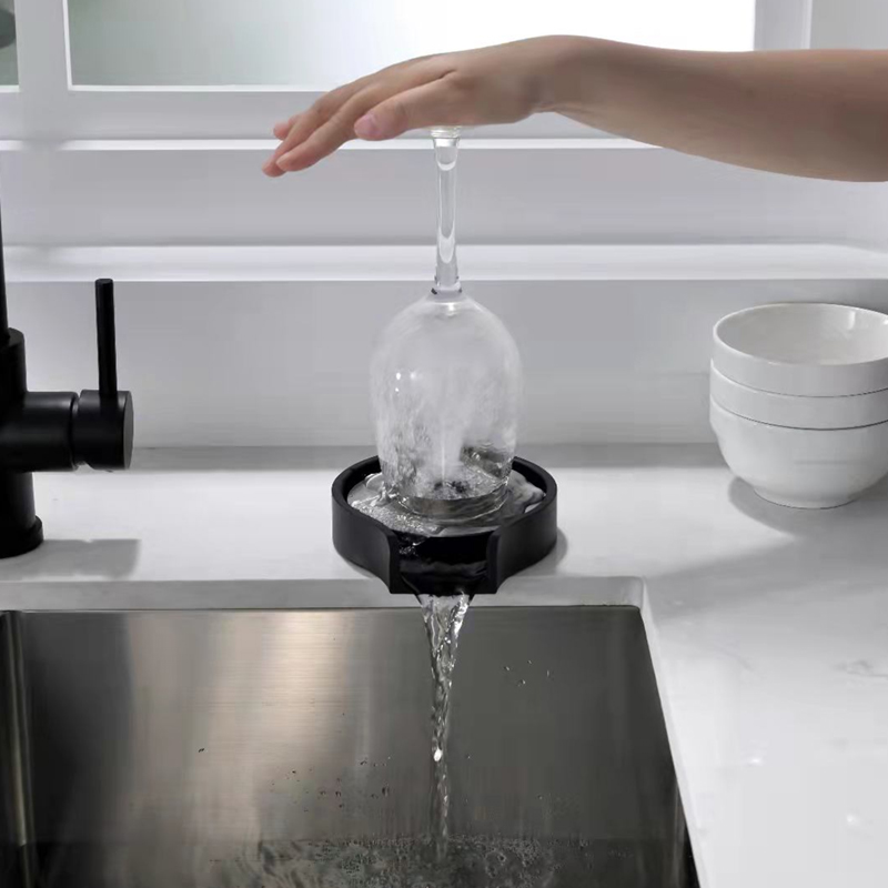 Faucet Glass Rinser for Kitchen Sinks Metal Kitchen Sink Accessories Bottle Rinser Stainless Steel Bar Glass Rinser