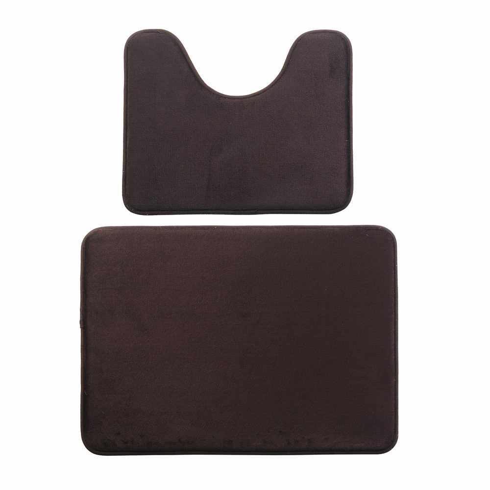 Memory foam 2 pcs bath rug set