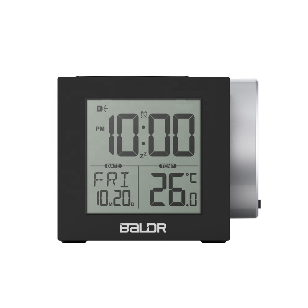 BALDR B0212 цифровой проекционный будильник часы для путешествий подсветка для спальни датчик температуры время проектор