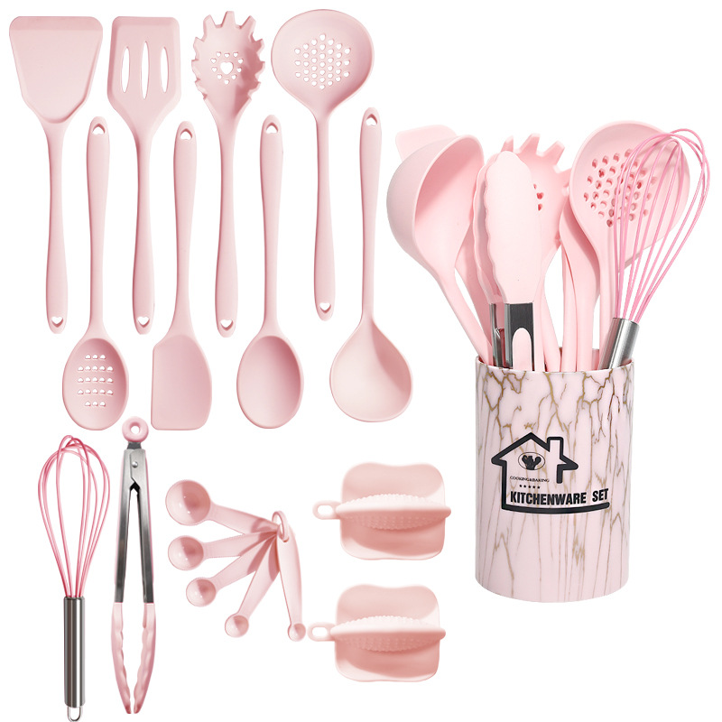 18 pieces Holder Silicone Kitchenware Set Cooking Utensils For Nonstick Cookware Tools Home Kitchen Accessories Set