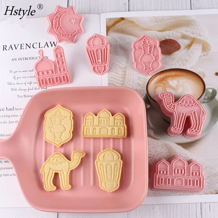 6Pcs EID MUBARAK Camel Moon Star Biscuit Mold Cookie Cutters DIY Ramadan Islamic Muslim Cake Baking Tools SD834