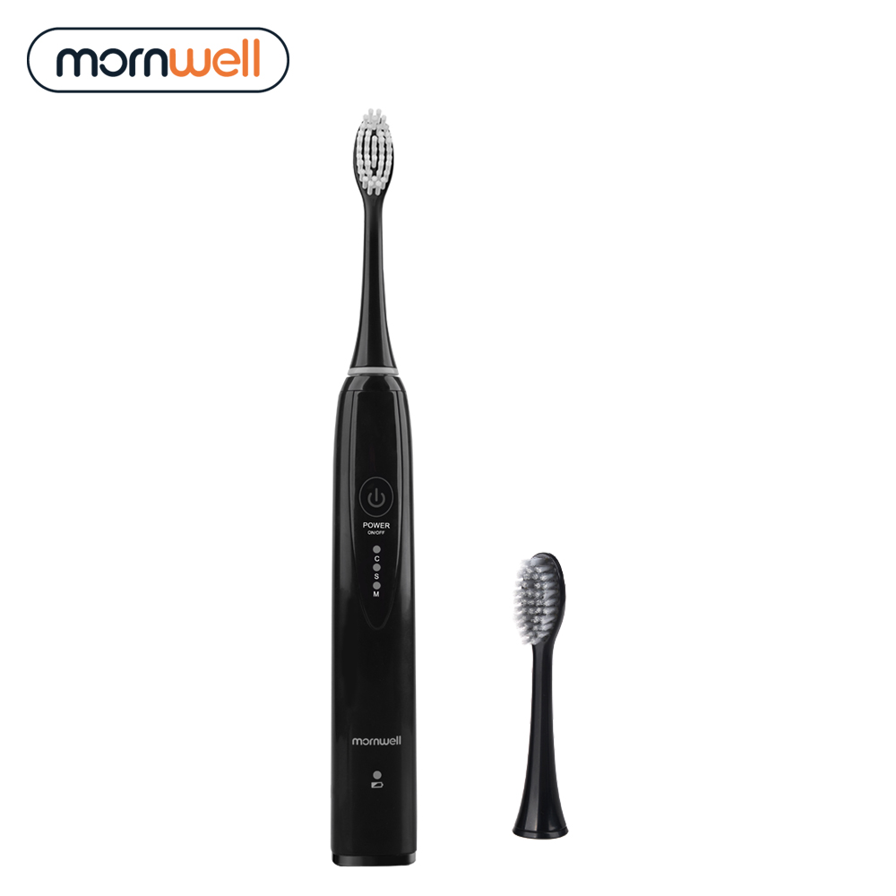 Mornwell D02B Sonic Multi-Function Adults electronic brush 3 Mode USB Charging Rechargeable Tooth Brush With 2 Dupont Brush Head