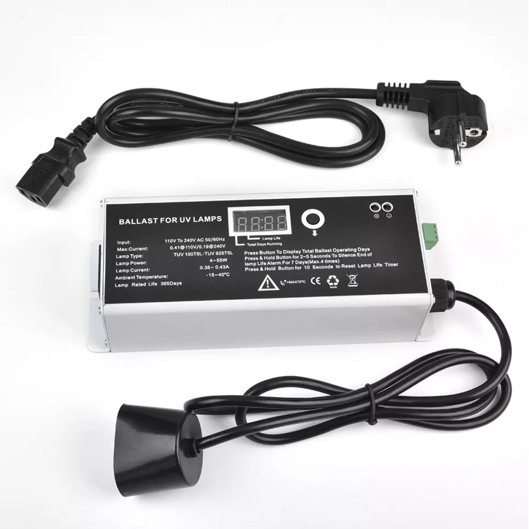 110V/240V 4-55W T5 UV germicidal ballast UV lamp ballast with timer UV ballast with timer