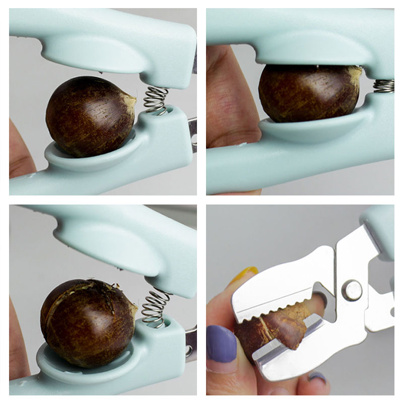 KingForce chestnut peeler pecan peeler Protable walnuts peeler Opener Clip Tool with Good Grips Kitchen Utensils