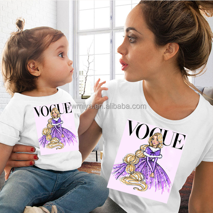 TSM-002 2021 RTS последние принцесса с принтом футболки для детей «mommy and me» для женщин, мамы, сына и дочки, 1005 вязаный свитер из хлопка топы с короткими рукавами