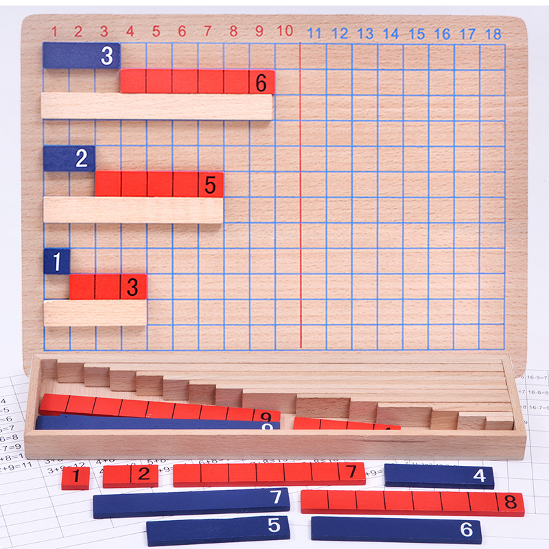 Children Math Arithmetic Toy Kids Early Education Blocks Beads for Mathematics Four Rules of Arithmetic Montessori Teaching AIDS