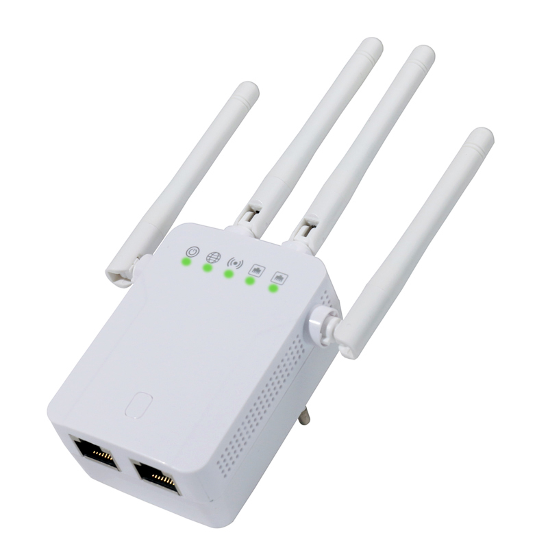 Двухдиапазонный ретранслятор сигнала Wi-Fi 2,4 ГГц и 5,8 ГГц, ретранслятор сигнала, беспроводной усилитель Wi-Fi 1200 Мбит/с