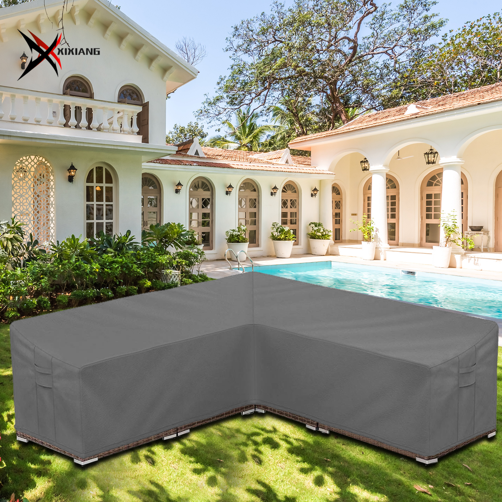 dust-proof and waterproof patio garden rattan sofa protector outdoor patio cover for furniture