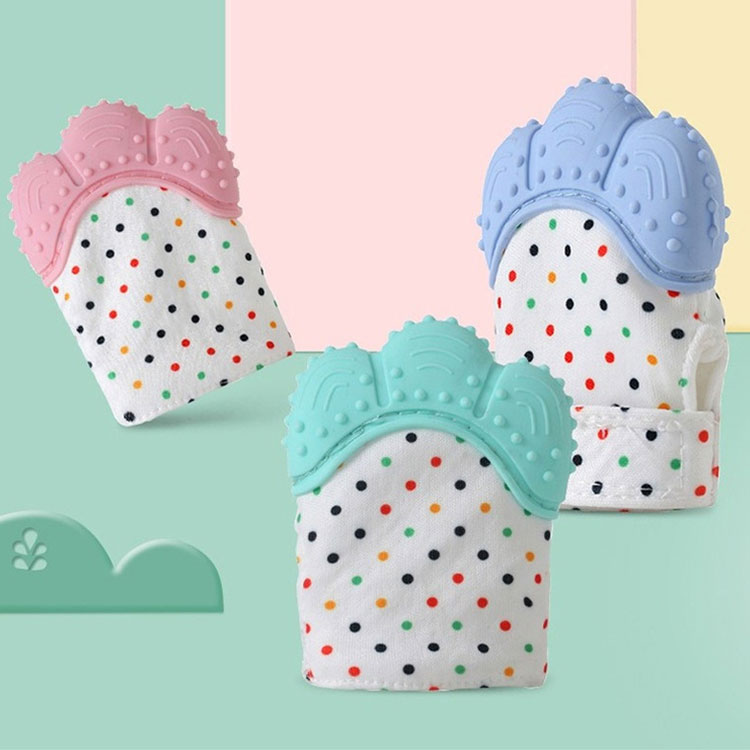 Newborns Safe Silicone Baby Gloves Baby Stuff Mitt Teething Candy Wrapper Sound Teether Mittens For Children Gloves
