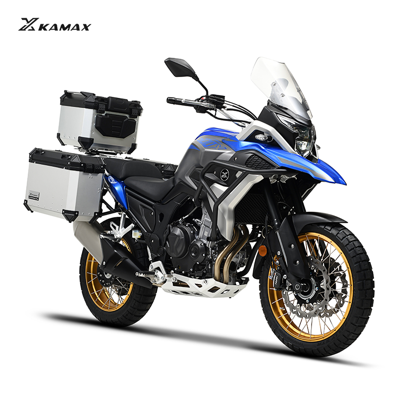 KAMAX Top Ranking 500cc ADV 6 Gears Adventure Motorcycle with Luggage Box Best Best Enduro Touring with big fuel tank