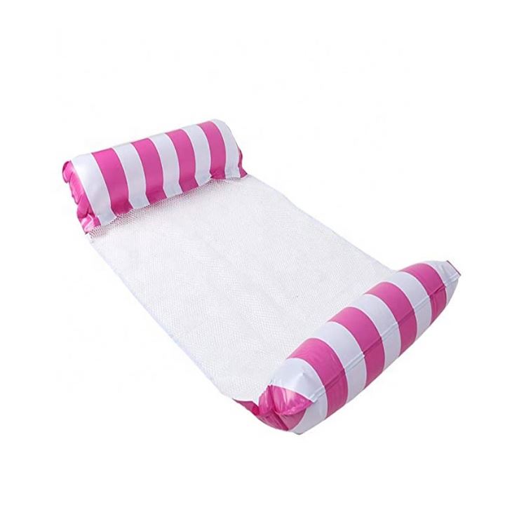 Factory Direct Sales New inflatable stripes float 4-in-1 float foldable float lying bed stripes portable water bed