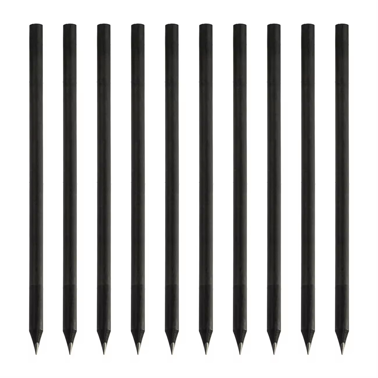 High Quality Personalized Custom Printed Logo Black Colored Pencils 2B HB Lead Hardness Matte Wooden Loose Packaged for Kids