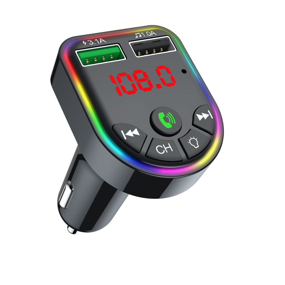 F5 Auto Accessories Small Car Kit Mp3 Player Bluetooth Fm Transmitter Modulator
