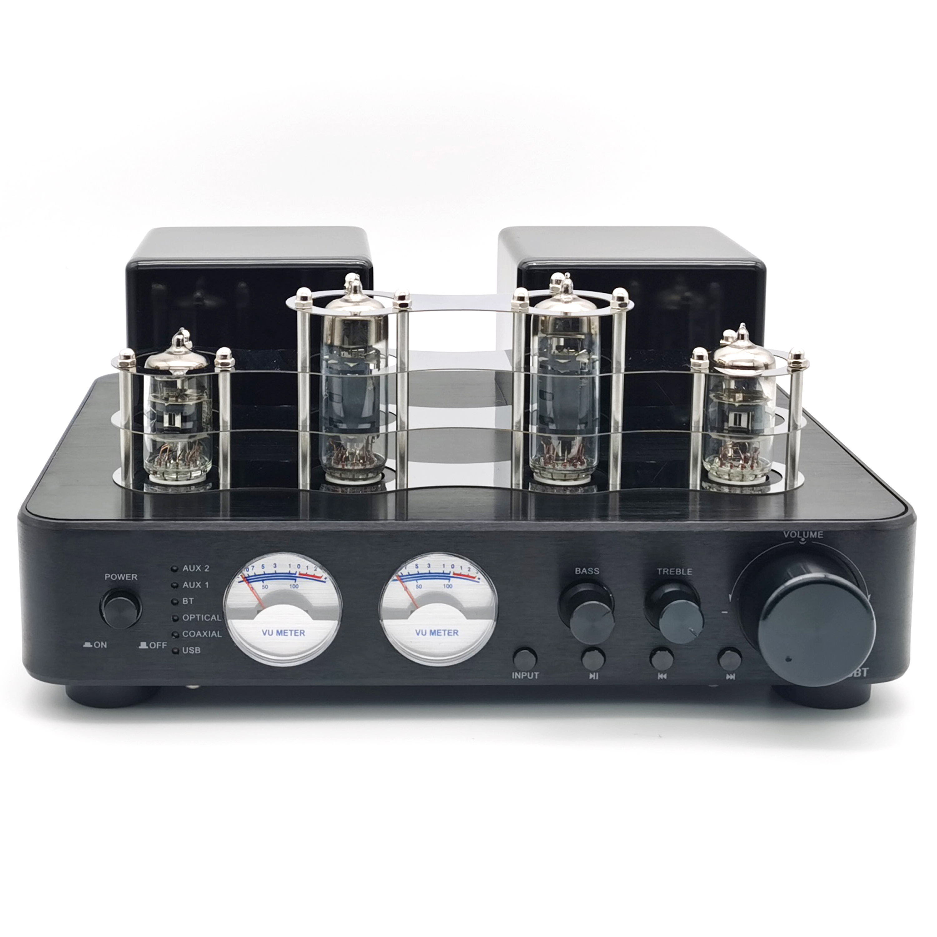Вакуумный ламповый усилитель с bluetooth и AUX,USB, коаксиальный, оптический Flac/Ape/Wav MP3 WMA совместимый JT-TA70
