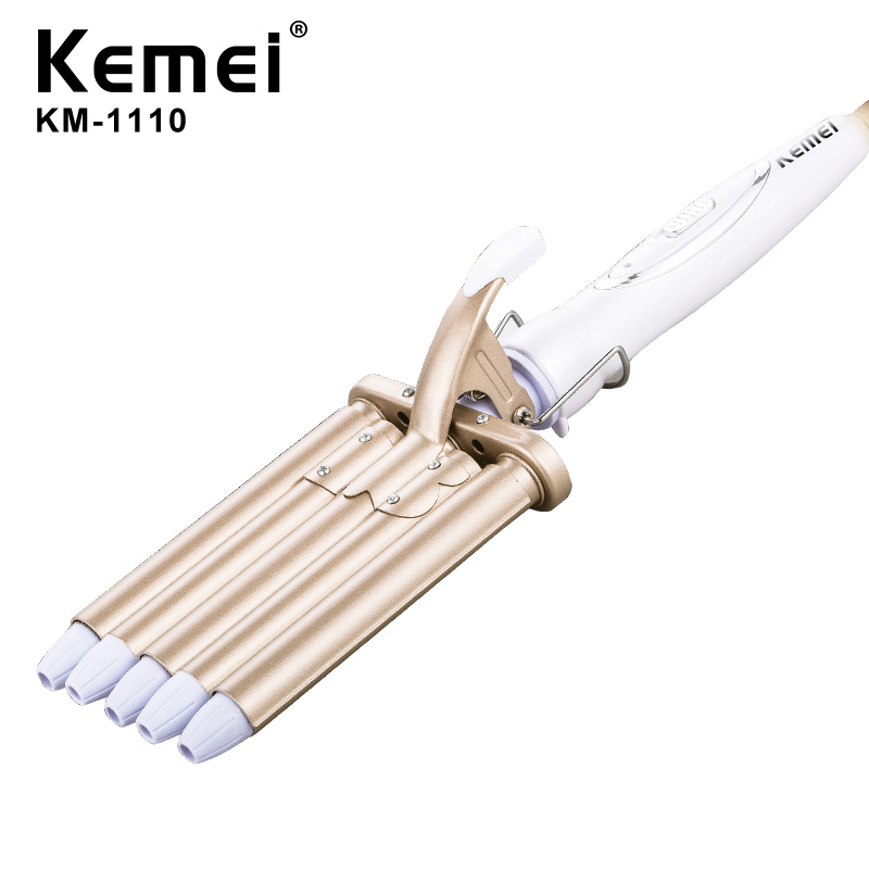 Kemei KM-1010 Модернизированный пять трубка км-1110, керамический утюжок, тройной баррель во Инструменты для укладки волос профессиональная машинка для стрижки волос бигуди