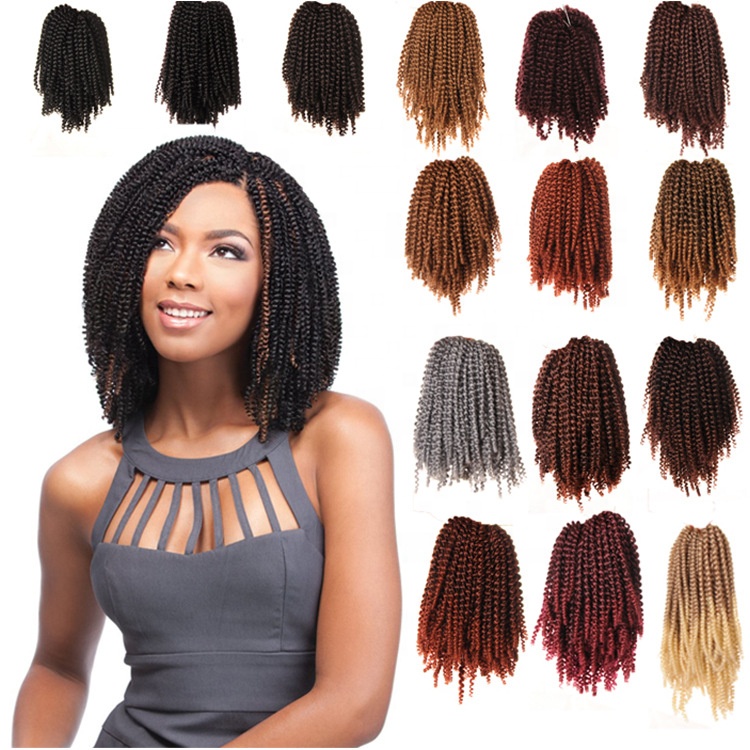 TKL Best Selling deep wave short Spring curl soft straight faux locs hair spiral ombre crochet hair