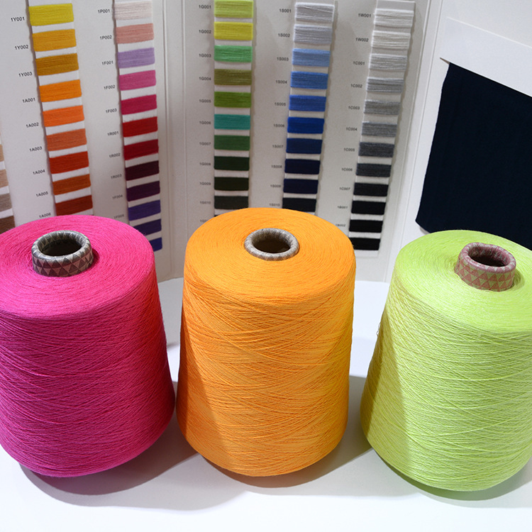 Factory in stock 95% Cotton 5% Cashmere Blended Dyed Yarn Wholesale