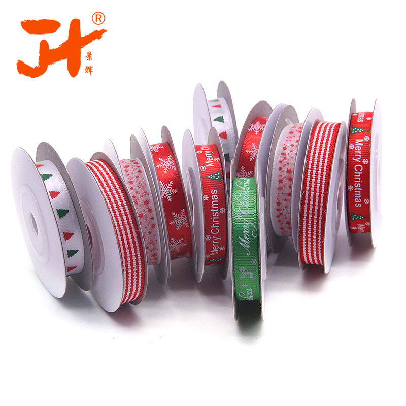 Newish Custom made Christmas ribbon 5m/reel Christmas Ribbon Ebay Christmas gift wrapping ribbon