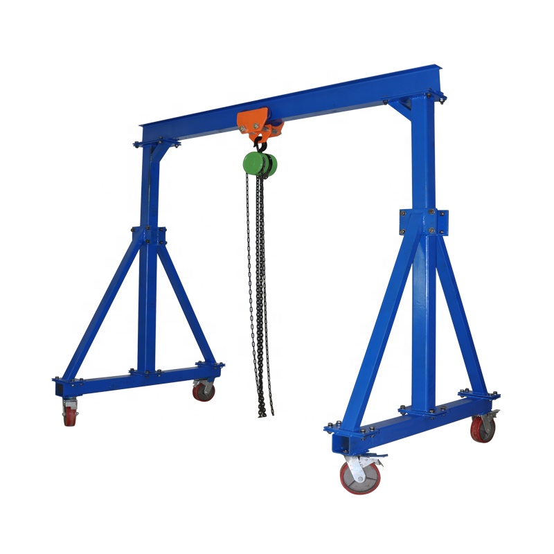 500kg 1ton 2ton 3ton 5 ton warehouse application mini manual /electric hoist gantry crane small portable mobile gantry crane