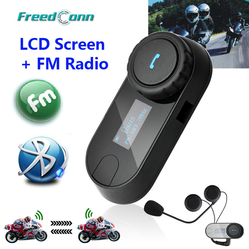 FreedConn TCOM-SC W/экран Bluetooth мотоциклетный шлем Переговорная гарнитура с FM-радио