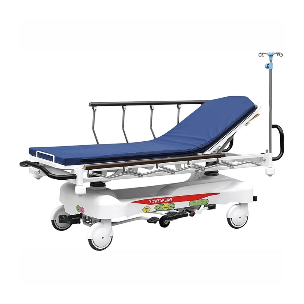 Hot Sale Height Adjustable Hospital Medical Emergency Hydraulic Stretcher Bed