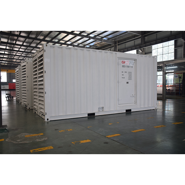 Королевский бренд, тихий контейнер типа 2000kw 2500kva, генератор природного газа с резервуаром для воды, охлаждение CHP, одобрено ISO CE