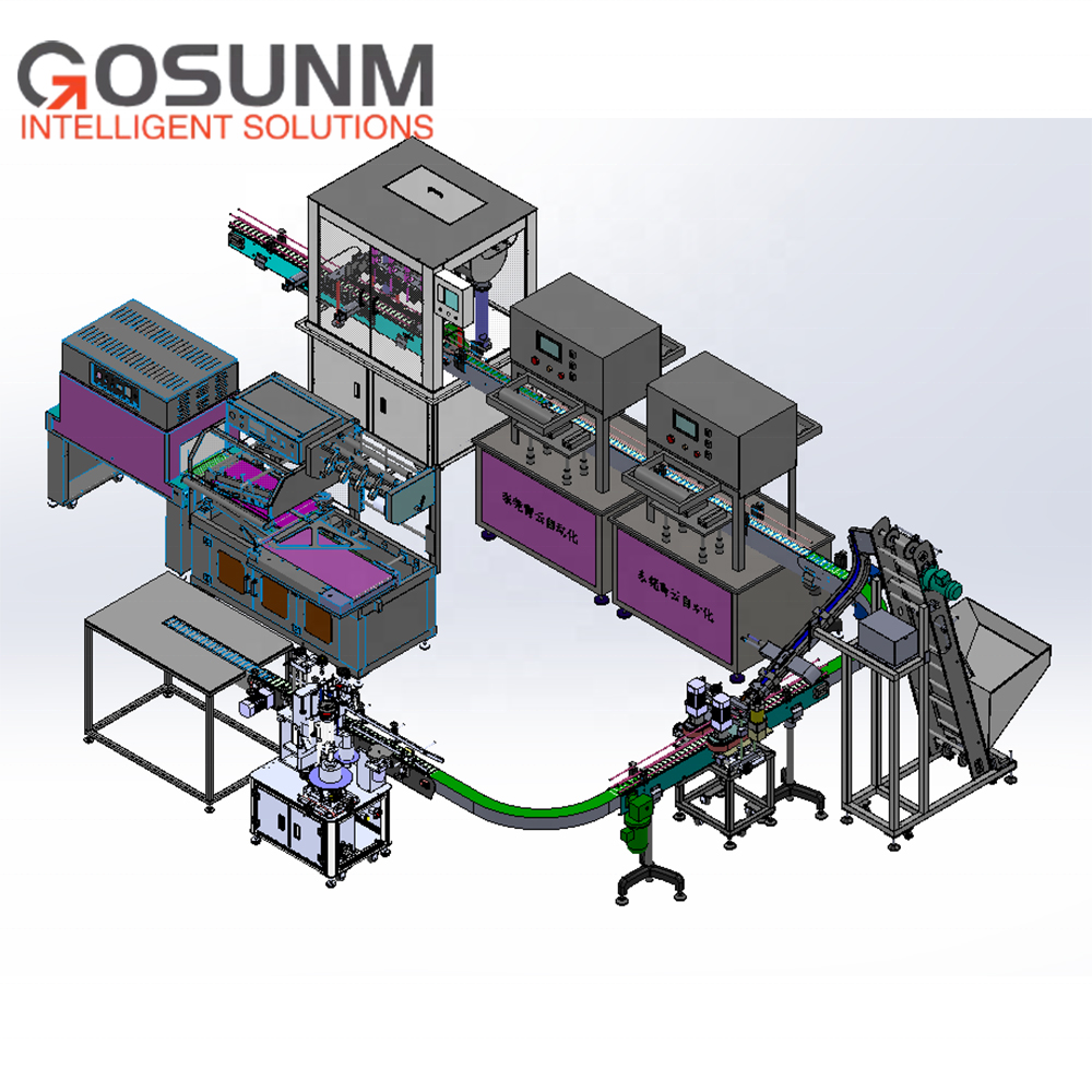 GOSUNM Automatic Sanitary Wiper Filling Machine and Sanitary Wiper Bottle Sealing Machine Line