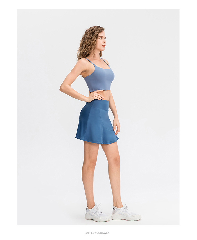 Fitness Tennis Skirts Badminton Golf Solid Skirt High Waist Shorts Women Athletic Running Sport Girls Pleated Skorts