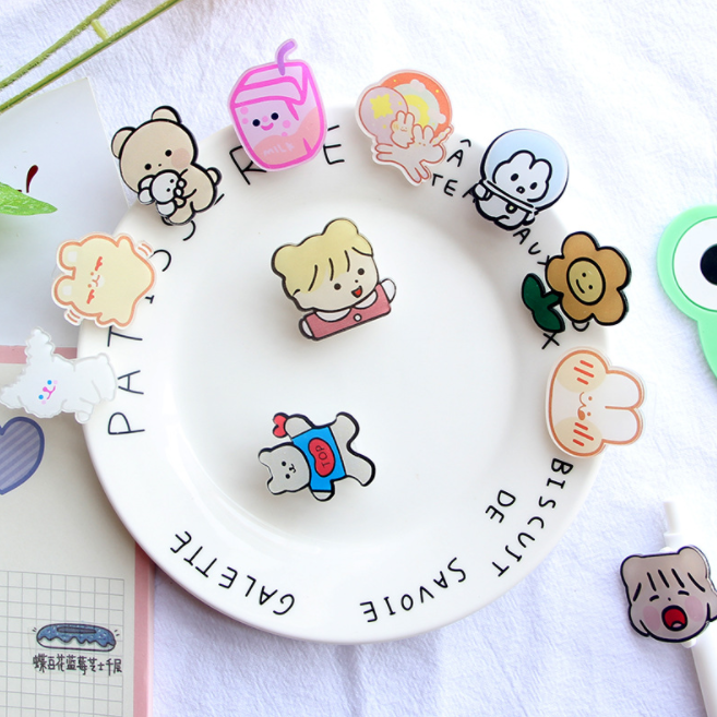 INS Creative Custom Logo Acrylic Cute Design Cute Cartoon Girls clip