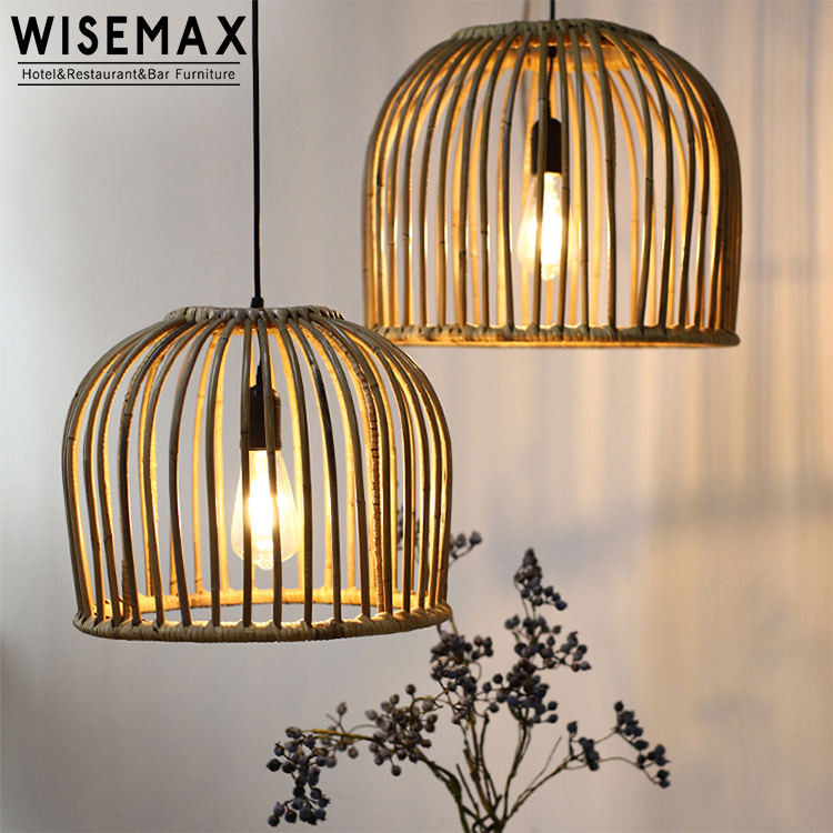 Мебельная фабрика WISEMAX, новый дизайн, декоративная лампа для гостиной, освещение из ротанга для домашнего использования