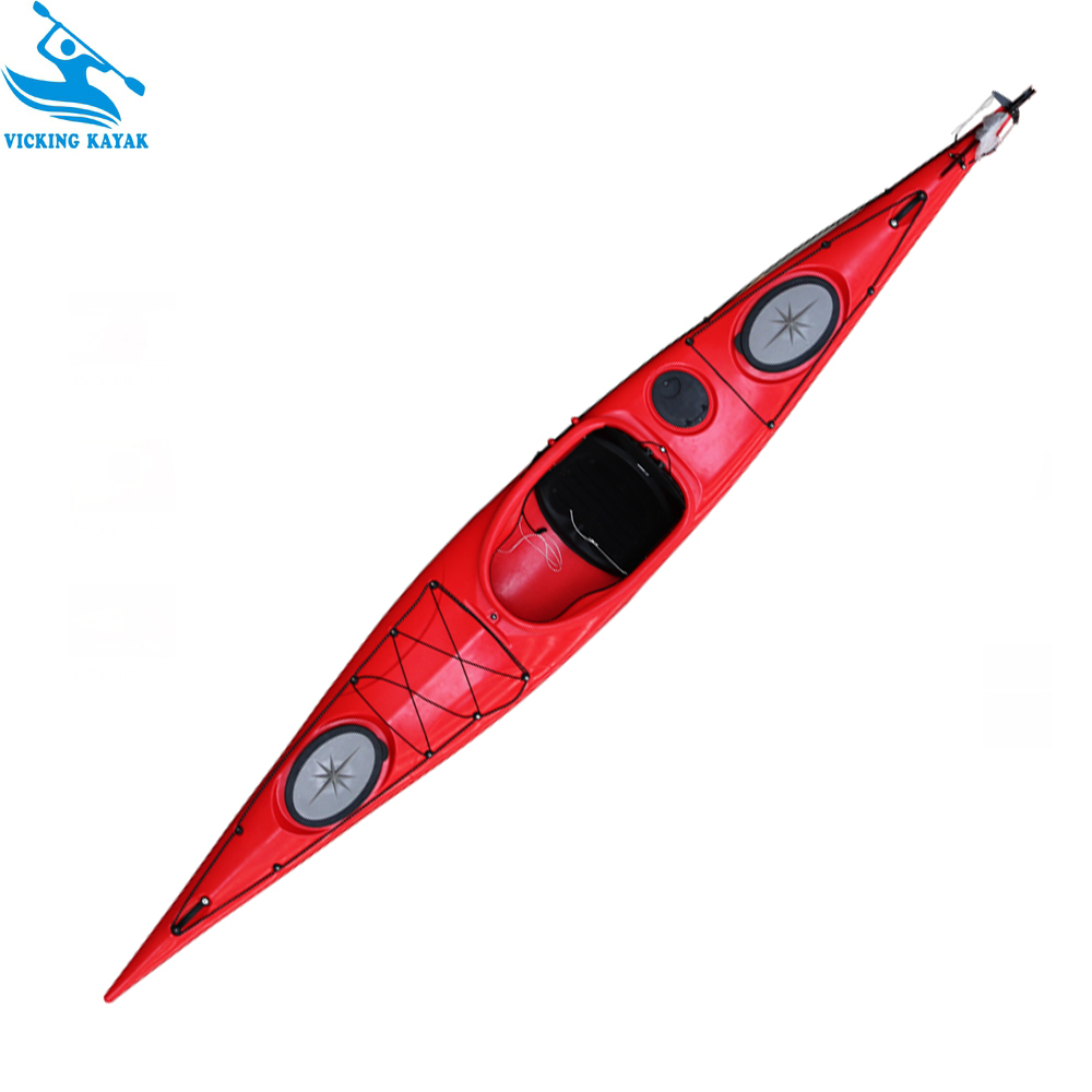 china cheap plastic singal ocean sit in sea racing kayak