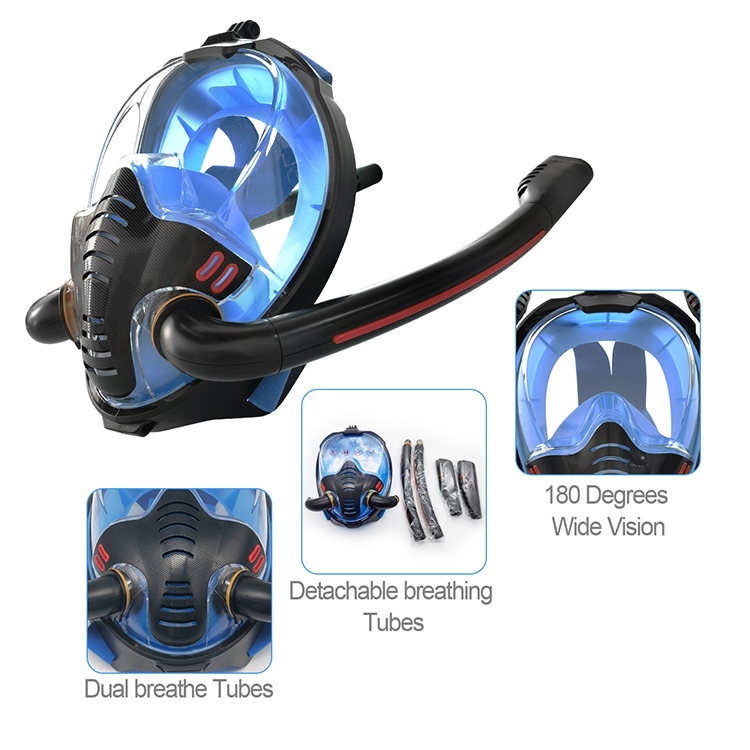 Dry Top для подводного плавания анфас маска для подводного плавания snorkeing комплект панорамный вид маска для подводного плавания с креплением для камеры для взрослых