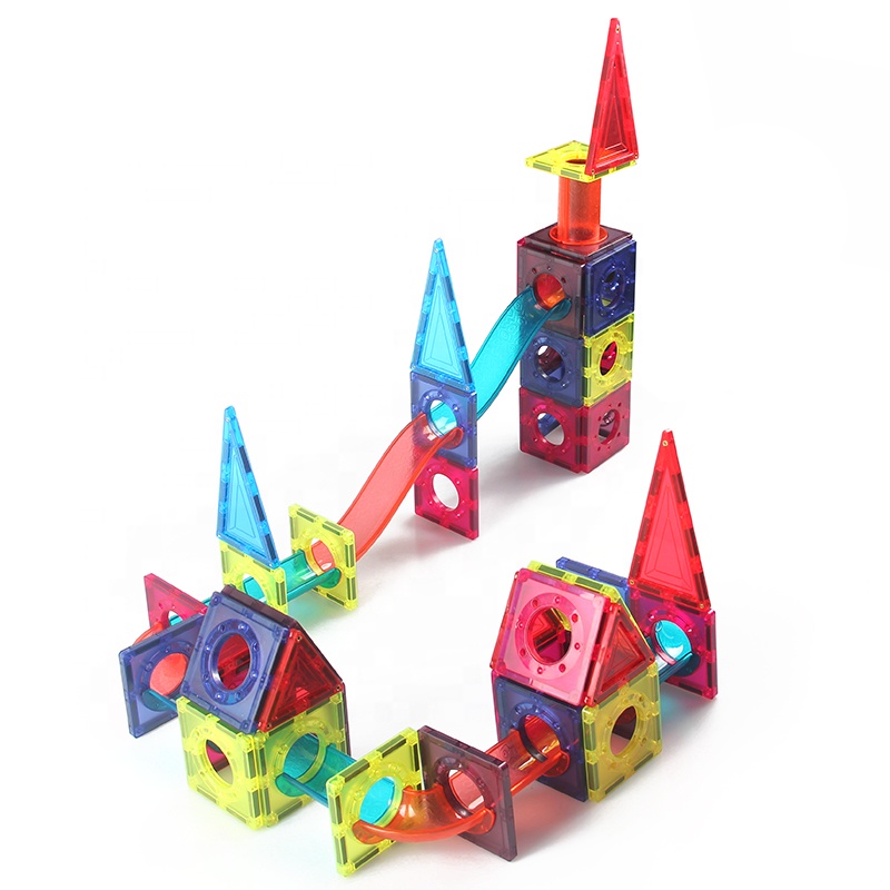 109 шт., строительные блоки Marble Run, игрушки, Обучающий набор, магнитная плитка, скоростная гоночная дорожка для мальчиков и девочек 3 лет