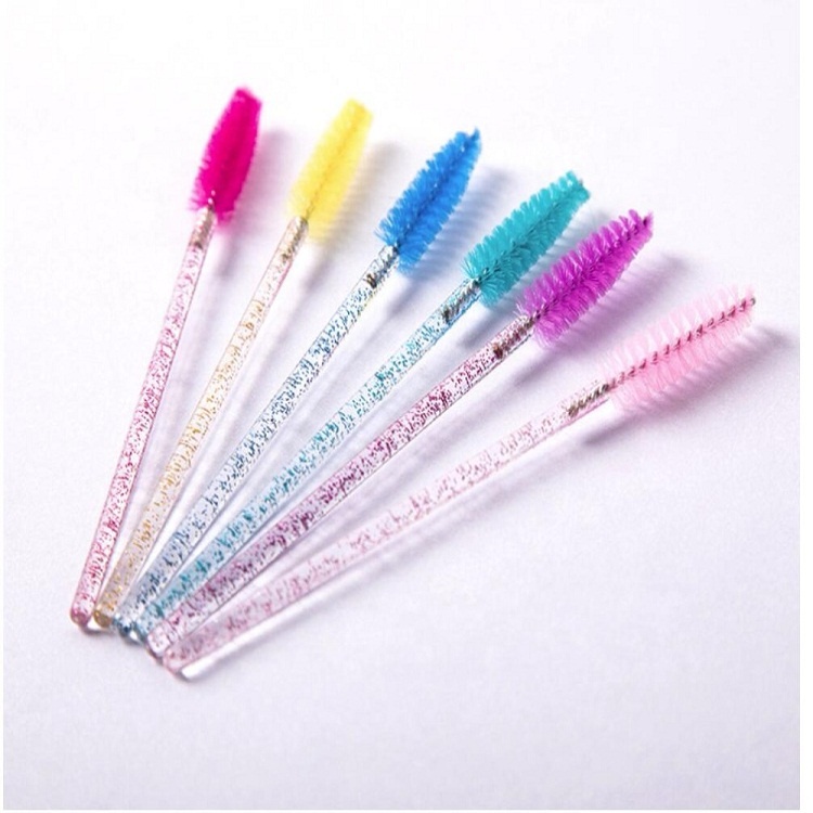 Yaeshii 50 шт. блестящие одноразовые ресницы BrushEyelash расширение Чистящая Щетка Для Ресниц Расческа Щетка