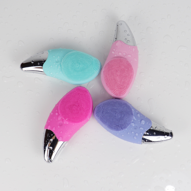 Soft Silicone Facial Cleansing Brush with 3 Function Modes Waterproof Face Scrubber Brush for Deep Cleaning