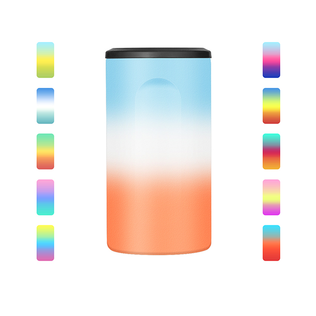 High Quality reusable insulated double wall shaped beer can cooler steel stainless steel can cooler cola