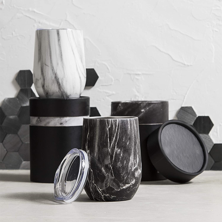 2021 Stainless Steel 12oz wine tumblers pp plastic Lids beer cups With Caps Plastic Lid hot sale drinking caps 34