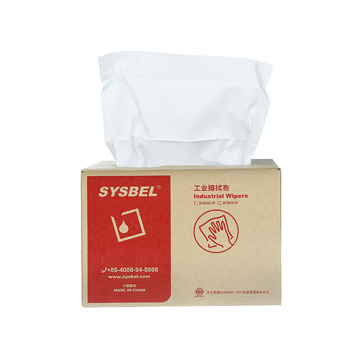 SYSBEL, сертификат CE, 200 листов/коробка, белые универсальные экстрактные промышленные тряпки и салфетки для протирания