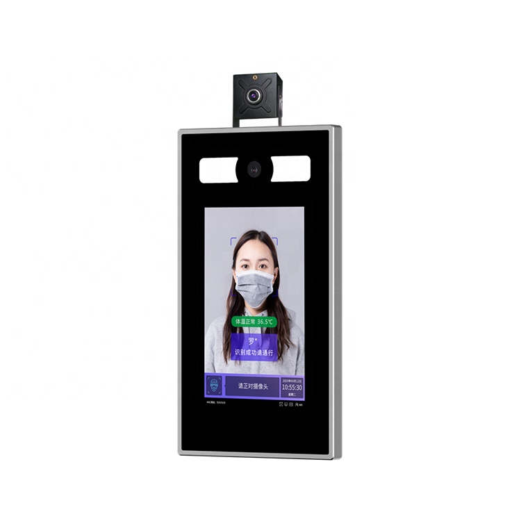 wall-mounted Indoor Thermal Imaging Temperature measurement face recognition time attendance system