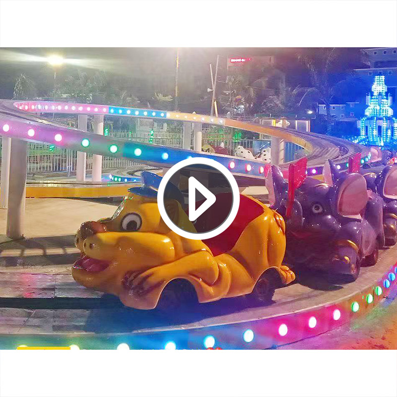Popular Fairground Attraction Funfair Manege Kiddie Roller Coaster Train Equipment Amusement Park Mini Shuttle Rides For Sale