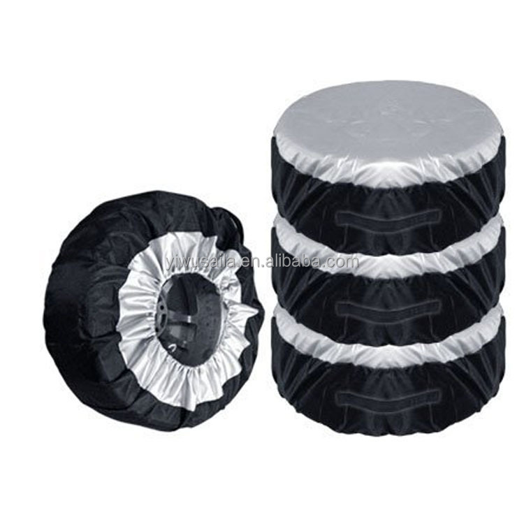 4 Pcs Set Waterproof Dustproof 23-30 Inch Car Tire Protect Cover Universal Spare Tyre Wheel Cover With Storage Bag Oxford Fabric