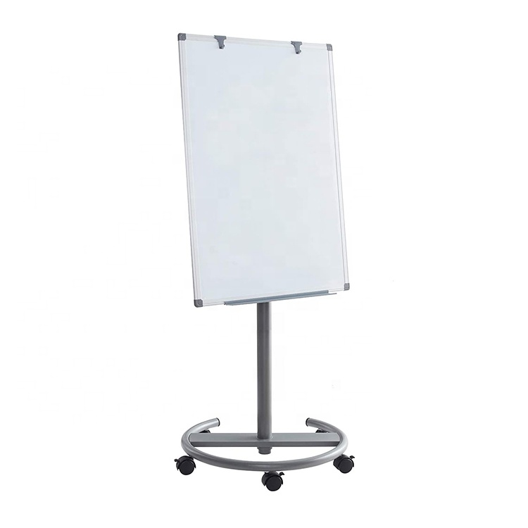 New arrival magnetic rolling dry erase white board flipchart easel portable mobile height adjustable whiteboard flip chart stand