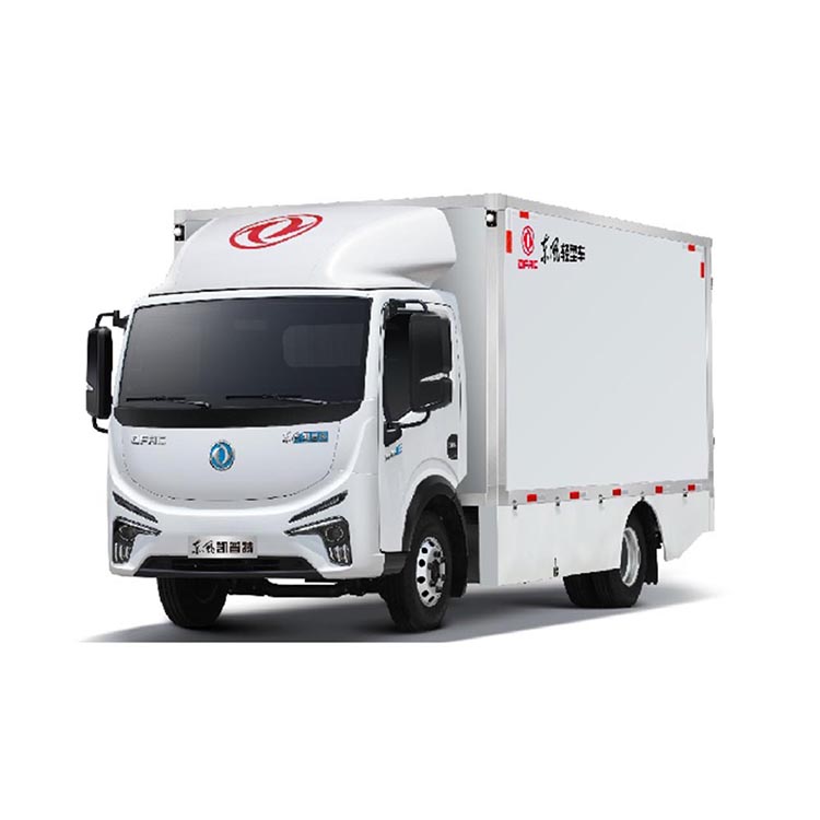 Driving range 350km 66/110 kw left hand drive dongfeng 20.3cbm van cargo electric vehicle truck
