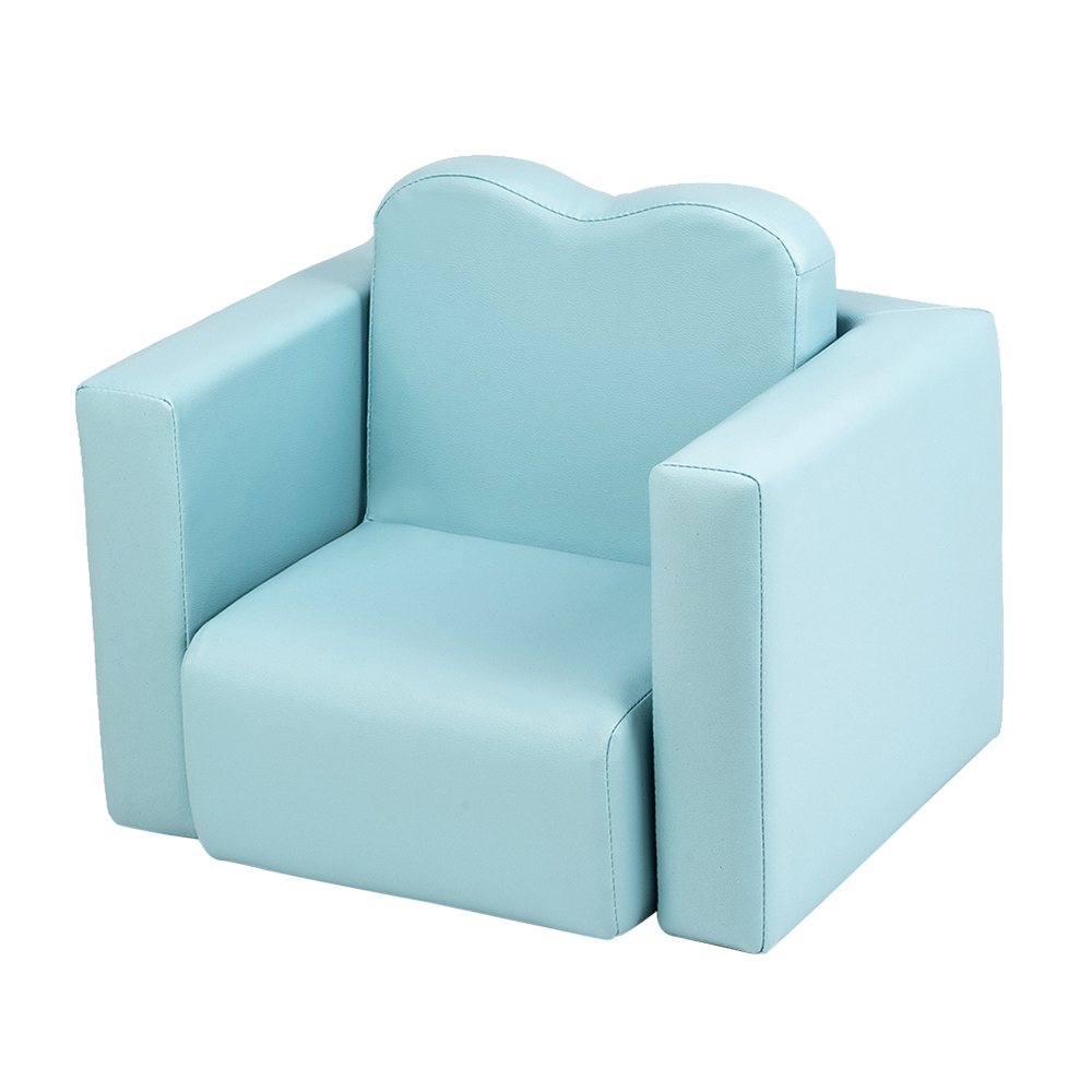 Children Sofa Multi-Functional Sofa Table and Chair Set Sky Blue